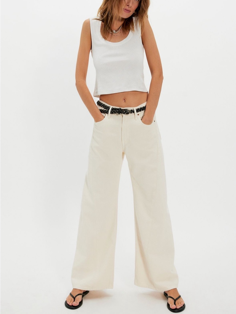 MOTHER The Lemon Twist Sneak Jeans in Natural